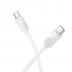 USB C iki USB C Hoco 3A 60W 1 m X114 baltas