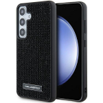 Karl Lagerfeld Blizgučių Metalinis Logotipas dėklas Samsung Galaxy S24+ - juodas