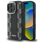 DKNY &Scaron;achmatinė Magsafe iPhone 16 Pro dėklas - Juodas