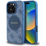 Guess 4G Circle Classic Logo MagSafe dėklas iPhone 16 Pro Max - mėlynas