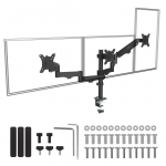 Maclean 3 monitorių laikiklis, dujų spyruoklė, 17"-27", 2-8kg, juodas, MC-137