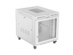 Auk&scaron;tos kabineto stovas 19" 15U 800x1000 pilkas perforuotas duris LCD Lanberg (plok&scaron;čias pakuotė)