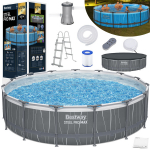 Bestway rėminis baseinas su spalvota LED ap&scaron;vietimu 457x107cm 7in1 561GD