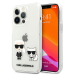 Karl Lagerfeld Skaidrus Karl & Choupette dėklas iPhone 13 Pro / 13 - Skaidrus