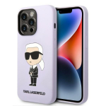 Karl Lagerfeld KLHCP14LSNIKBCU iPhone 14 Pro dėklas - Purpurinis