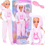 Anlily lėlė zuikutis staigmena + &scaron;epetėlis ZA5418