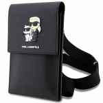 Karl Lagerfeld rankinė KLWBSAKCPMK juoda/juoda Saffiano Karl & Choupette