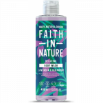Faith In Nature levandų ir pelargonijų atpalaiduojamasis kūno prausiklis, 400 ml