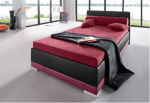 Lova bordo su juodu eko oda 80x200cm. 24