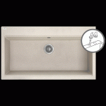 Tau - granitinė kriauklė - 1 dubuo 500 mm x 900 mm x 200 mm