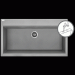 Tau - granitinė kriauklė - 1 dubuo 500 mm x 900 mm x 200 mm