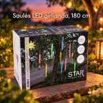 saulės energijos LED girlianda &bdquo;bubbly&ldquo;, 10 LED, 180 cm, įvairiaspalvė