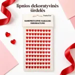 lipnios dekoratyvinės &scaron;irdelės, raudonos