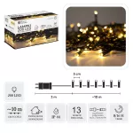 LED girlianda, 200 LED, 13 m, &scaron;iltai balta