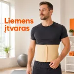 Reguliuojamas liemens įtvaras-diržas