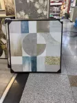 &bdquo;Rami pusiausvyra&ldquo; geometrinis tekstūrinis paveikslas, 80 &times; 80 cm