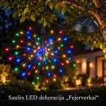 Pakabinama saulės LED dekoracija &bdquo;fejerverkai&ldquo;, įvairiaspalvė