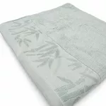70 &times; 140 cm žalios spalvos bambuko pluo&scaron;to ir medvilnės rank&scaron;luostis su bambukų ra&scaron;tu