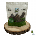 Ėrienos juostelės skanėstas &scaron;unims &ndash; Lamb Strips, 500 g &ndash; Paddock Farm