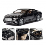 Inercinis metalinis automobilis Bentley Continental GT su &scaron;viesa ir garsu, veikiantis su baterijomis, Juodas