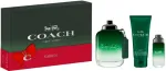 Coach Set Coach: Green, Eau De Toilette, For Men, 100 ml + Green, Eau De Toilette, For Men, 15 ml + Green, Shower Gel, Body, All Skin Types, Eau De Toilette
