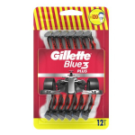Gillette Disposable razors for men Blue3 Red 12 pcs skustuvo galvutė Vyrams