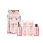 Grace Cole Gift set of care in a glass jar Peony, Peach & Raspberry 5 pcs