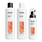 Nioxin System 4 Scalp & Hair Care Set - Sada pro jemn&eacute; barven&eacute; v&yacute;razně ř&iacute;dnouc&iacute; vlasy