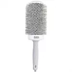 Olivia Garden Expert Blowout Speed Round Brush Wavy Bristles White & Grey 65 mm