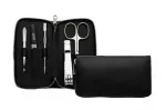 DuKaS Black manicure set for men with zipper 5-piece Premium Line Manikiūrui