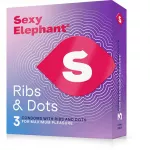 Sexy Elephant Ribs & Dots ribbed condoms - 12 ks Intymioji higiena 12 ks ml