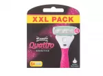 Wilkinson Sword Quattro For Women Sensitive Keičiami peiliukai 6 ml