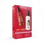 Revlon Pack UniqOne Hair Treatment Set - D&aacute;rkov&aacute; sada Nenuplaunama plaukų priežiūros priemonė