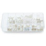 Baltos nagų formelės - tipsai prancūzi&scaron;kam manikiūrui 250 vnt.