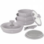 9 dalių puodų rinkinys Berlinger Haus BH-8255 Taupe