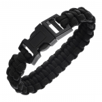 I&scaron;gyvenimo apyrankė Paracord Badger Outdoor 550, juoda