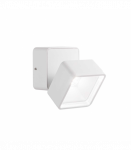 7W LED Sieninis &scaron;viestuvas OMEGA Square White IP54 285528