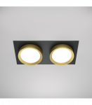 Įmontuojamas &scaron;viestuvas HOOP Black gold DL086-02-GX53-SQ-BG