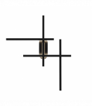 24W LED Sieninis &scaron;viestuvas HALO Black CCT MOD248WL-L24BK