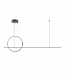 40W LED Pakabinamas &scaron;viestuvas HALO Black CCT MOD247PL-L49BK