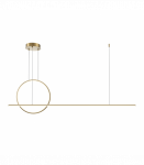 40W LED Pakabinamas &scaron;viestuvas HALO Brass CCT MOD247PL-L49BSK