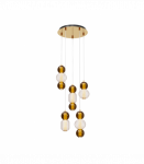 80W LED Pakabinamas &scaron;viestuvas DROP Gold MOD273PL-L80G3K