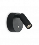 3W LED Sieninis &scaron;viestuvas BEAN Black Pakraunamas 350240