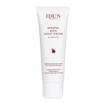 IDUN Minerals atkuriamasis naktinis veido kremas su niacinamidu, visiems odos tipams, 50 ml