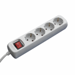 2 metrų prailgintuvas su keturiais lizdais su jungikliu