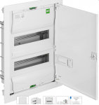 Automatinių jungiklių skydas, potinkinis, 24 modulių, baltos durys