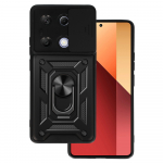 Slenkančios kameros &scaron;arvuotas dėklas telefonui Xiaomi Redmi Note 13 Pro 4G juodas