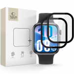 Apsauginis stiklas Tech-Protect Glass Flex+ 2-pack hybrid glass skirtas Huawei Watch Fit 3 / 4 - juodas