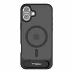 Dėklas telefonui Torras Pstand Series iPhone 16 Plus (m) - juodas (m)