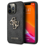 Guess GUHCP13X4GMGGR iPhone 13 Pro Max 6.7 pilkas kietasis dėklas 4G Big Metal Logo